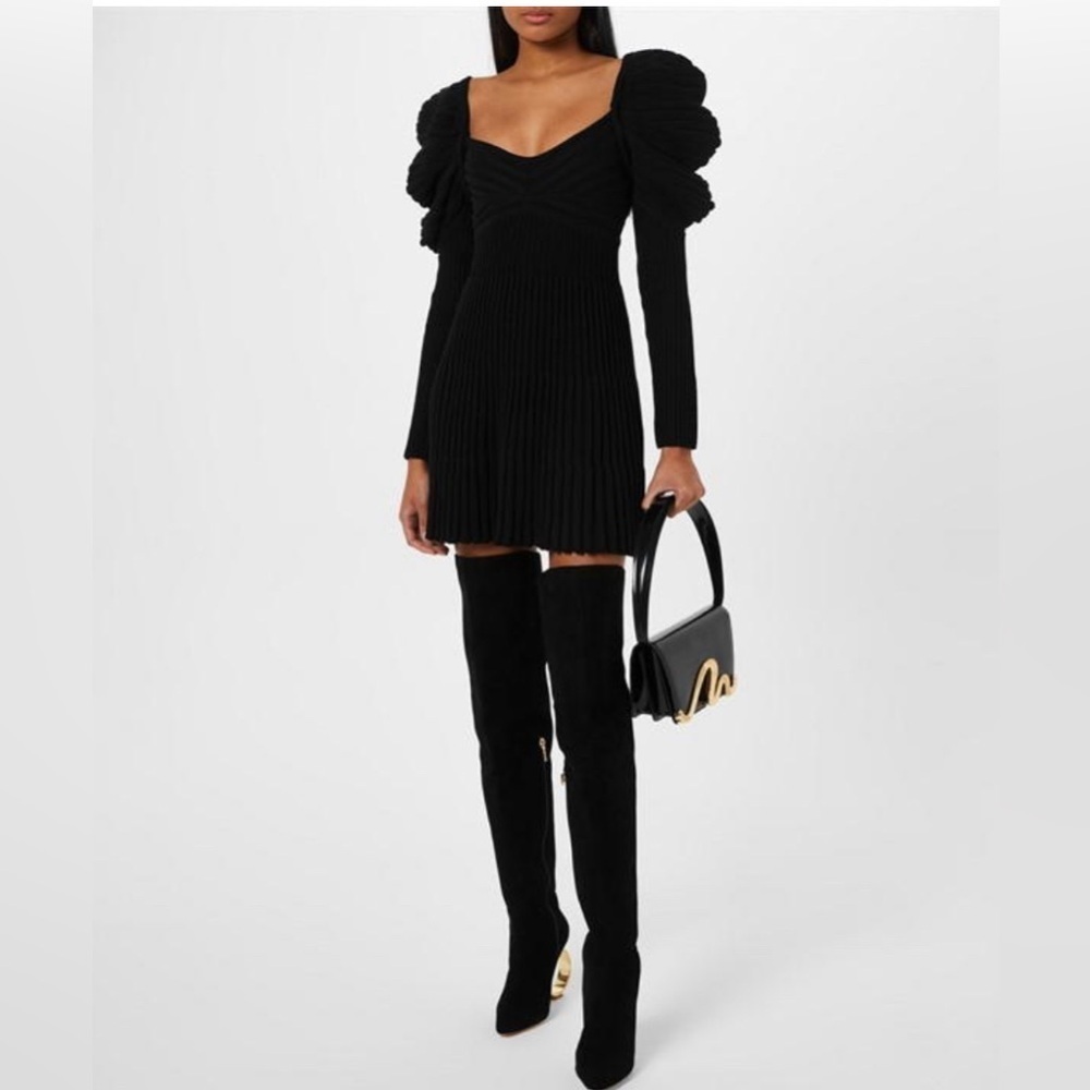 Cult Gaia ADELIE KNIT DRESS in Black sz XS 398$ - Picture 6 of 10